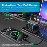SYMIK Battery Charger For Insta360 X3 / ONE X2 Two Way Charging Case With 0.96-Inch OLED Screen, For Insta360 X3 / ONE X2