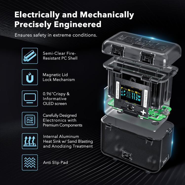 SYMIK Battery Charger For Insta360 X3 / ONE X2 Two Way Charging Case With 0.96-Inch OLED Screen, For Insta360 X3 / ONE X2