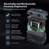 SYMIK Battery Charger For Insta360 X3 / ONE X2 Two Way Charging Case With 0.96-Inch OLED Screen, For Insta360 X3 / ONE X2