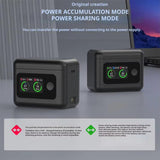 SYMIK Battery Charger Hub For Insta360 X5 Charging Station Portable Power Manager With 1.47-Inch LCD Screen, For Insta360 X5