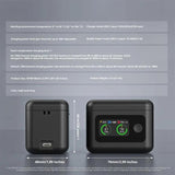 SYMIK Battery Charger Hub For Insta360 X5 Charging Station Portable Power Manager With 1.47-Inch LCD Screen, For Insta360 X5