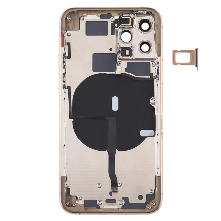 Battery Back Cover (with Side Keys & Card Tray & Power + Volume Flex Cable & Wireless Charging Module) for iPhone 11 Pro Max, For ip11 Pro Max, For iPhone 11 Pro Max