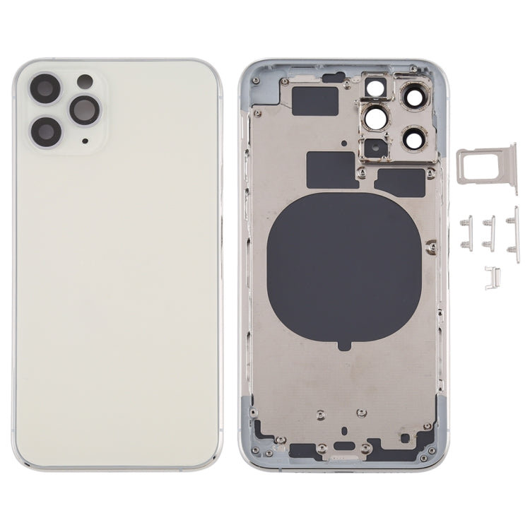 Back Housing Cover with SIM Card Tray & Side keys & Camera Lens for iPhone 11 Pro, For iPhone 11 Pro (Camera Lens), For iPhone 11 Pro (with Camera Lens) For iPhone 11 Pro (with Camera Lens) Silver
