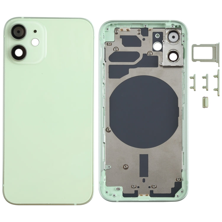 Back Housing Cover with SIM Card Tray & Side Keys & Camera Lens for iPhone 12 mini(Green), For iPhone 12 mini, For iPhone 12 mini(Purple) For iPhone 12 mini IP2M00245GL