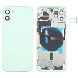 Battery Back Cover (with Side Keys & Card Tray & Power + Volume Flex Cable & Wireless Charging Module) for iPhone 12, For iPhone 12 For iPhone 12 Green