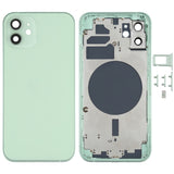 Back Housing Cover with SIM Card Tray & Side Keys & Camera Lens for iPhone 12(White), For iPhone 12(with SIM Card Tray), For iPhone 12(with Card Tray), Back Housing Cover for 12 For iPhone 12(with Card Tray) Green