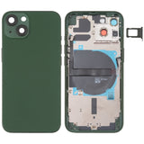 For iPhone 13 Battery Back Cover with Side Keys & Card Tray & Power + Volume Flex Cable & Wireless Charging Module, For iPhone 13 (Assembly) For iPhone 13 (Assembly) Green
