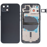 For iPhone 13 Battery Back Cover with Side Keys & Card Tray & Power + Volume Flex Cable & Wireless Charging Module, For iPhone 13 (Assembly) For iPhone 13 (Assembly) Black