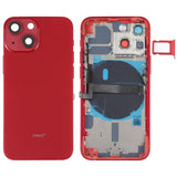 For iPhone 13 mini Battery Back Cover with Side Keys & Card Tray & Power + Volume Flex Cable & Wireless Charging Module, For iPhone 13 mini (Assembly) For iPhone 13 mini (Assembly) Red
