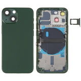 For iPhone 13 mini Battery Back Cover with Side Keys & Card Tray & Power + Volume Flex Cable & Wireless Charging Module, For iPhone 13 mini (Assembly) For iPhone 13 mini (Assembly) Green