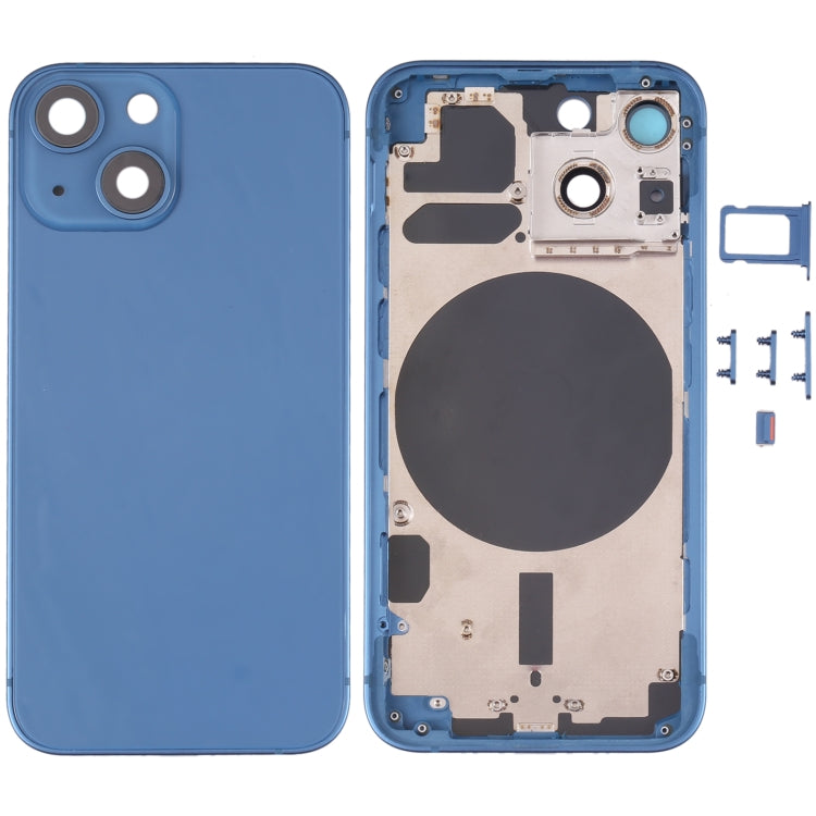 Back Housing Cover with SIM Card Tray & Side Keys & Camera Lens for iPhone 13 Mini, For iPhone 13 Mini For iPhone 13 Mini Blue