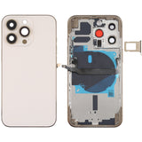For iPhone 13 Pro Battery Back Cover with Side Keys & Card Tray & Power + Volume Flex Cable & Wireless Charging Module, For iPhone 13 Pro(Assembly) For iPhone 13 Pro(Assembly) Gold