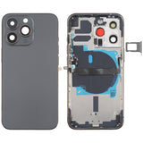 For iPhone 13 Pro Battery Back Cover with Side Keys & Card Tray & Power + Volume Flex Cable & Wireless Charging Module, For iPhone 13 Pro(Assembly) For iPhone 13 Pro(Assembly) Black