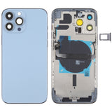 For iPhone 13 Pro Max Battery Back Cover with Side Keys & Card Tray & Power + Volume Flex Cable & Wireless Charging Module, For iPhone 13 Pro Max(Assembly) For iPhone 13 Pro Max(Assembly) Blue