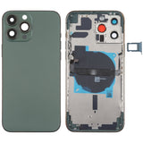 For iPhone 13 Pro Max Battery Back Cover with Side Keys & Card Tray & Power + Volume Flex Cable & Wireless Charging Module, For iPhone 13 Pro Max(Assembly) For iPhone 13 Pro Max(Assembly) Green