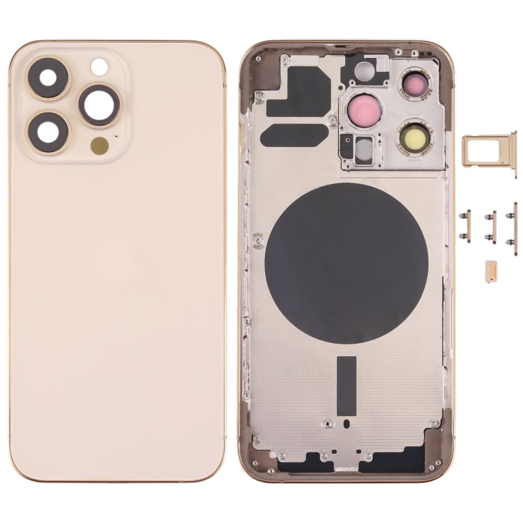 Back Housing Cover with SIM Card Tray & Side Keys & Camera Lens for iPhone 13 Pro, For iPhone 13 Pro(with SIM Card Tray), For iPhone 13 Pro (with SIM Card Tray), For iPhone 13 Pro For iPhone 13 Pro(with SIM Card Tray) Gold