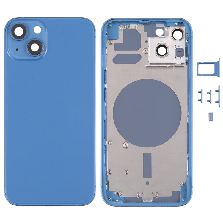 Back Housing Cover with SIM Card Tray & Side Keys & Camera Lens for iPhone 13, For iPhone 13(with Card Tray & Side Keys), For iPhone 13(with SIM Card Tray & Side Keys), For iPhone 13 For iPhone 13(with SIM Card Tray & Side Keys) Blue
