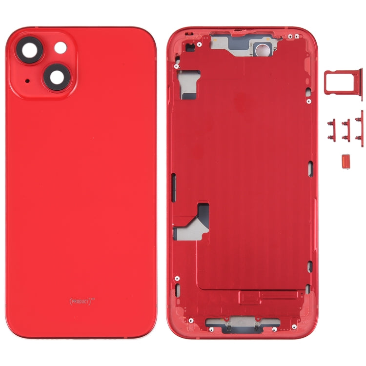 For iPhone 14 Battery Back Cover with Middle Frame / Side Keys, For iPhone 14 (with Middle Frame) For iPhone 14 (with Middle Frame) Red