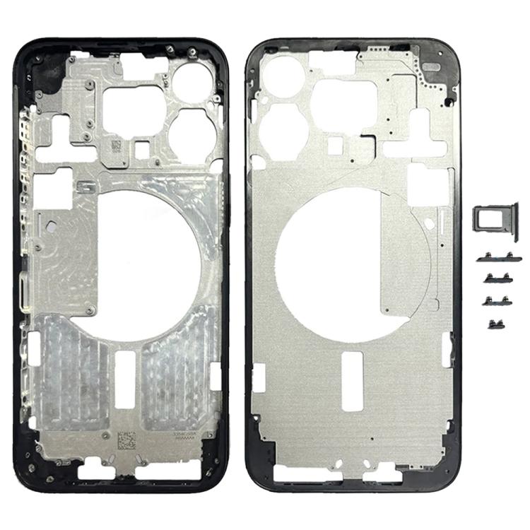 For iPhone 15 Pro Max Middle Frame Bezel Plate with Side Keys + Card Tray, Version:CE EU Version, For iPhone 15 Pro Max(CE EU Version) For iPhone 15 Pro Max(CE EU Version) Black