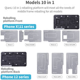 Qianli 10 in 1 Middle Frame Reballing Platform For iPhone X / XS / XS Max / 11 / 11 Pro / 11 Pro Max / 12 / 12 Pro / 12 mini / 12 Pro Max, For iPhone X-12 Pro Max