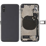Battery Back Cover Assembly with Side Keys & Vibrator & Speaker Ringer Buzzer & Power Button + Volume Button Flex Cable & Card Tray & Battery Adhesive for iPhone X, For iPhone X For iPhone X Black