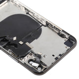 Battery Back Cover Assembly with Side Keys & Vibrator & Speaker Ringer Buzzer & Power Button + Volume Button Flex Cable & Card Tray & Battery Adhesive for iPhone X, For iPhone X