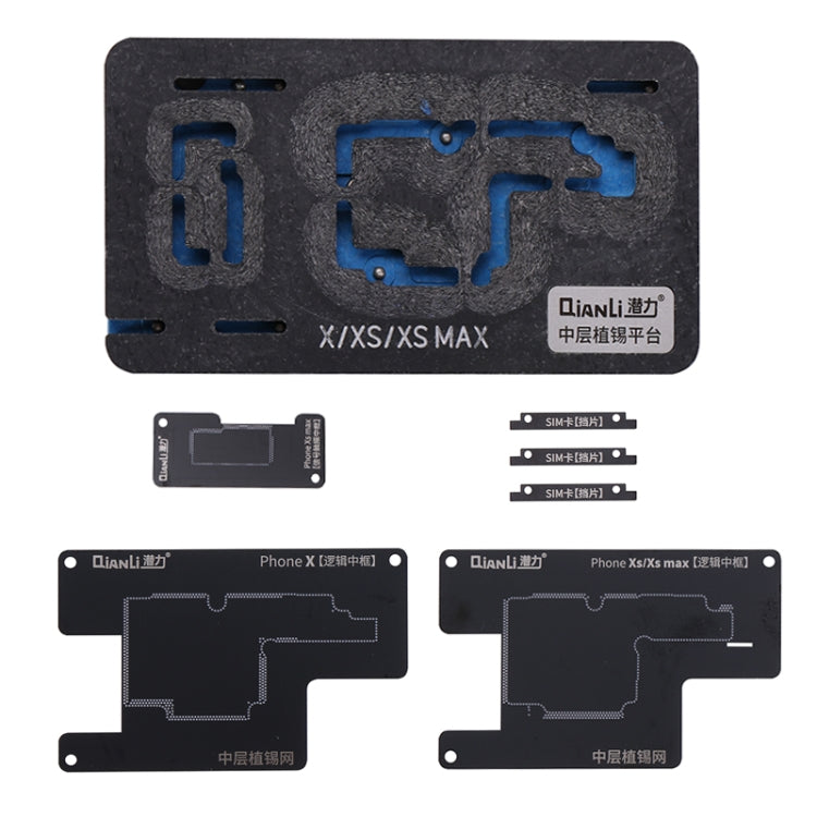 Qianli BGA Reballing Stencil Platform for iPhone X / XS / XS Max, For iPhone X / XS / XS Max