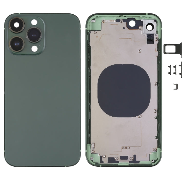 Frosted Frame Back Housing Cover with Appearance Imitation of iP13 Pro for iPhone XR, for iPhone XR(Frosted Steel Material,Green) for iPhone XR(Frosted Steel Material,Green)