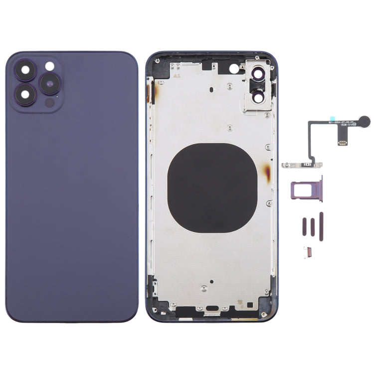 Back Cover with Appearance Imitation of iP14 Pro Max for iPhone XS Max, For iPhone XS Max to iP14 Pro Max For iPhone XS Max to iP14 Pro Max Purple