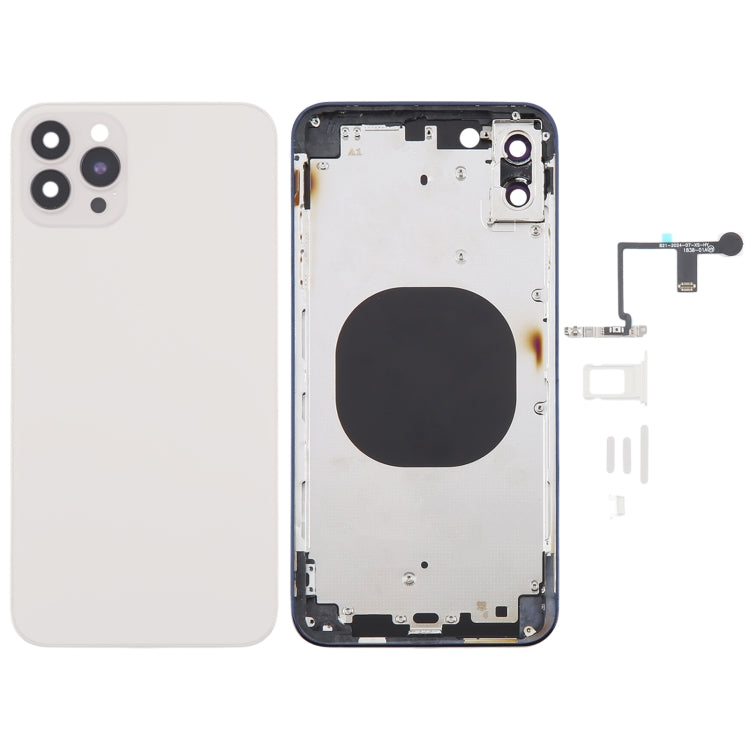 Back Cover with Appearance Imitation of iP14 Pro Max for iPhone XS Max, For iPhone XS Max to iP14 Pro Max For iPhone XS Max to iP14 Pro Max White