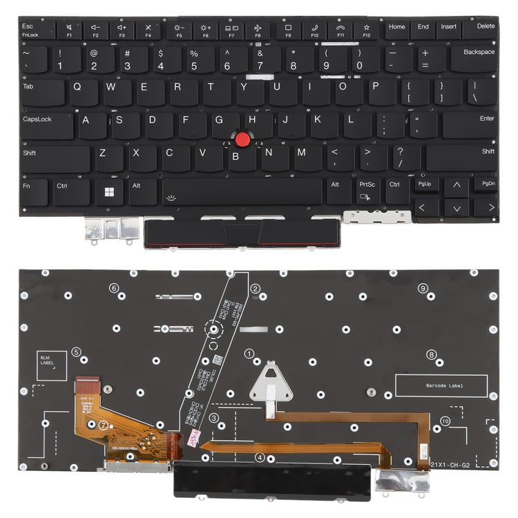 US Version Backlit Laptop Keyboard with Pointing for Lenovo IBM ThinkPad X1C X1 carbon 9th Gen9 10th Gen10 2021/2022 TP00129A TP00129B, For Lenovo IBM ThinkPad X1C X1 carbon 9th For Lenovo IBM ThinkPad X1C X1 carbon 9th