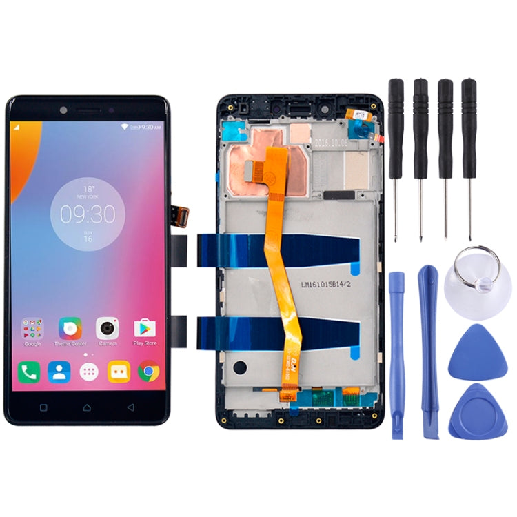 LCD Screen and Digitizer Full Assembly with Frame for 5.5 inch Lenovo K6 Note K53a48, For Lenovo K6 Note, Lenovo K6 Note Lenovo K6 Note Black