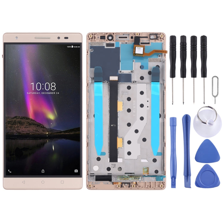 LCD Screen and Digitizer Full Assembly with Frame For Lenovo Phab2 Plus PB2-670N PB2-670M PB2-670Y, For Lenovo Phab2 Plus For Lenovo Phab2 Plus