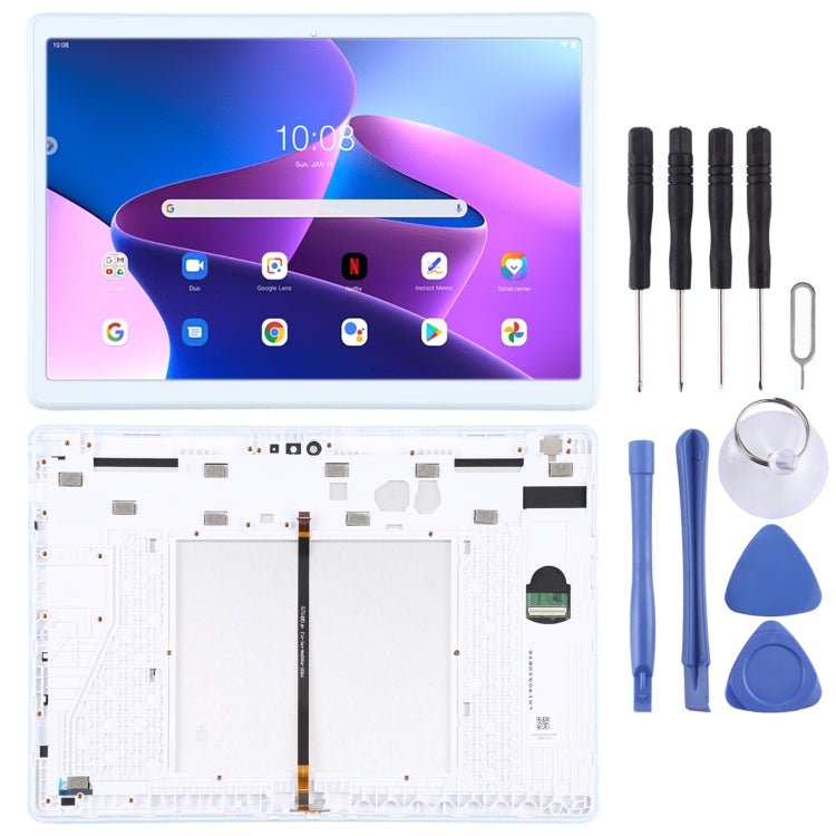 LCD Screen and Digitizer Full Assembly with Frame for Lenovo Tab 5 Plus/M10 TB-X605L TB-X605F TB-X605M TB-X605, For Lenovo Tab 5 Plus/M10 For Lenovo Tab 5 Plus M10 White