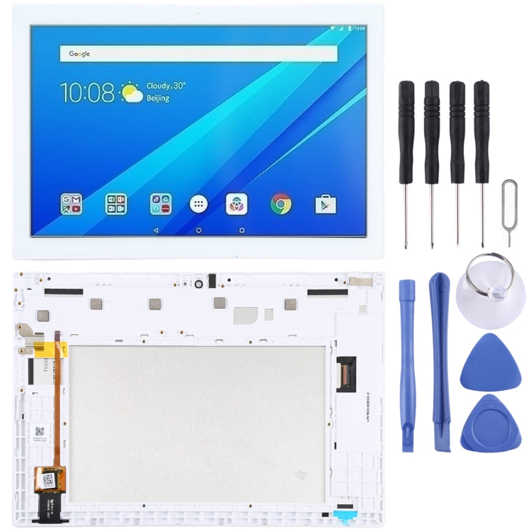 LCD Screen and Digitizer Full Assembly with Frame for Lenovo TAB4/TB-X304F/TB-X304L/TB-X304N/TB-X304X/TB-X304, For Lenovo TAB4/TB-X304F For Lenovo TAB4 TB-X304F White