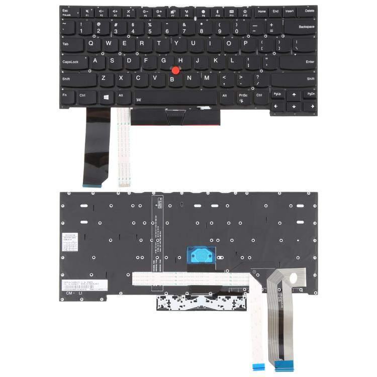 US Version Backlit Laptop Keyboard with Pointing for Lenovo Thinkpad E480 E485 E490 E495 E490S L380 L480 L390 L490 R480 R490 T480S T490 T495 01YP360, For Lenovo Thinkpad E480 E485 For Lenovo Thinkpad E480 E485