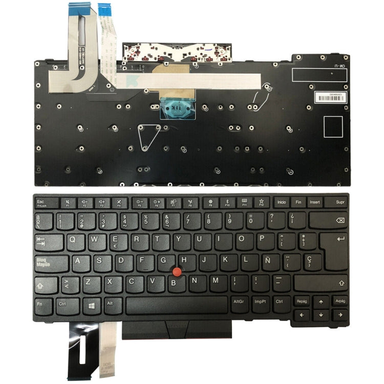 Spanish Version Backlight Laptop Keyboard, For Lenovo ThinkPad E480 / E495 / L480, For Lenovo ThinkPad T490s / T495s, For Lenovo ThinkPad E580 / L580 / E585 For Lenovo ThinkPad E480 E495 L480