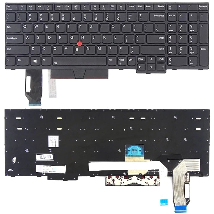 US Version Keyboard for Lenovo Thinkpad E580 E585 E590 E595 T590 P53S L580 L590 P52 P72 P53 P73, For Lenovo Thinkpad E580 (Black), For Lenovo Thinkpad E580 (Silver) For Lenovo Thinkpad E580 (Black) Black