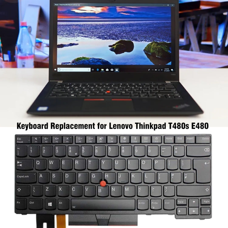 UK Version Backlight Laptop Keyboard, For Lenovo Thinkpad T480s E480 L480, For Lenovo ThinkPad X240 X250 20AL 20AM