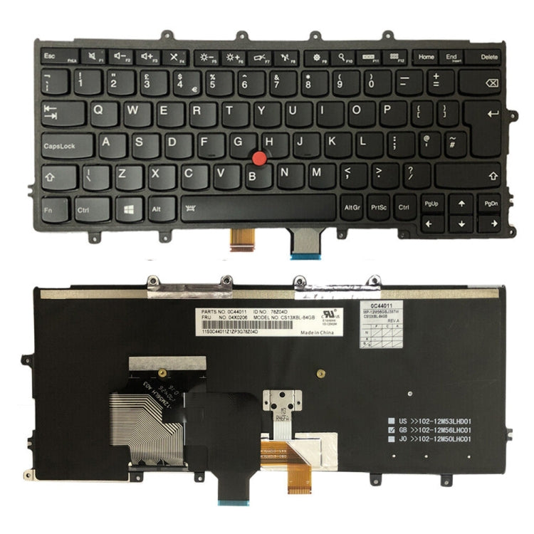 UK Version Backlight Laptop Keyboard, For Lenovo Thinkpad T480s E480 L480, For Lenovo ThinkPad X240 X250 20AL 20AM For Lenovo ThinkPad X240 X250 20AL 20AM