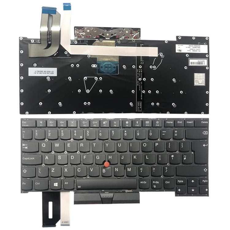 UK Version Laptop Keyboard, For Lenovo Thinkpad T490S 20NX 20NY For Lenovo Thinkpad T490S 20NX 20NY