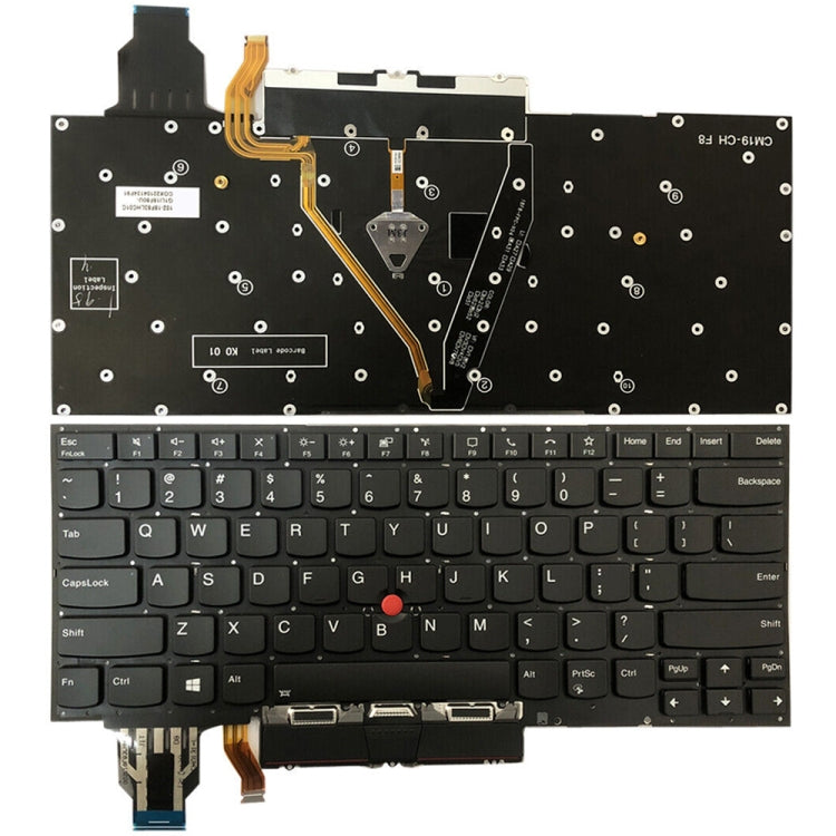 US Version Backlight Laptop Keyboard with Touchpad Button, For Lenovo ThinkPad X1 Yoga 4th Gen 20QF, For Lenovo ThinkPad X1 Yoga 5th Gen 20UB For Lenovo ThinkPad X1 Yoga 5th Gen 20UB Black