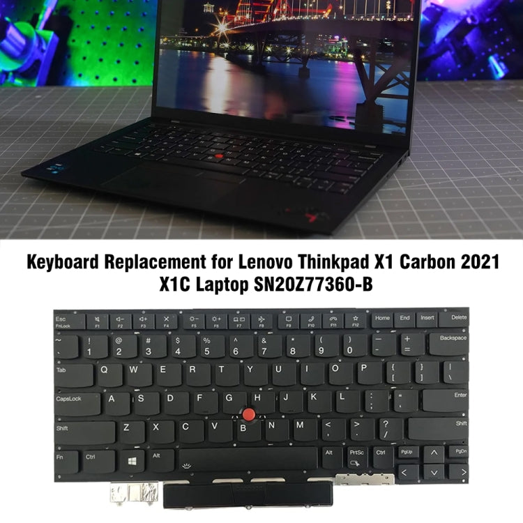 US Version Laptop Backlight Keyboard, For Lenovo Thinkpad X1C / X1 Carbon 2021