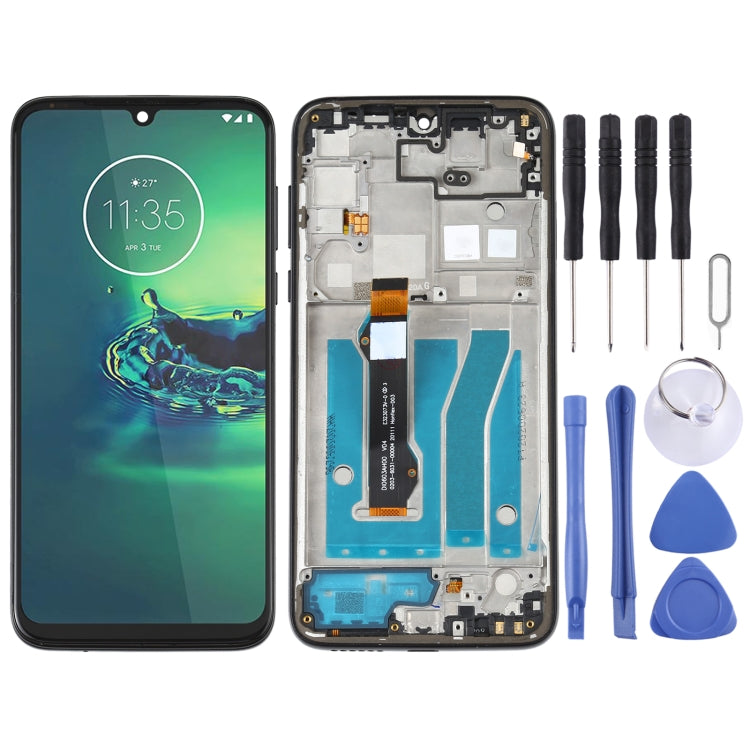 LCD Screen and Digitizer Full Assembly with Frame for Motorola Moto G8 Plus XT2019 XT2019-2, For Motorola Moto G8 Plus For Motorola Moto G8 Plus