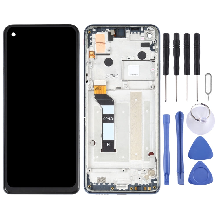 LCD Screen and Digitizer Full Assembly with Frame for Motorola One Action XT2013-1 XT2013-2 XT2013-4, For Motorola One Action