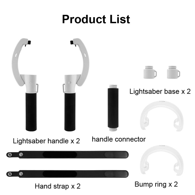 VR Controllers Long Stick Handle for Meta Quest 2 Playing Beat Saber Games, for Oculus Quest 2