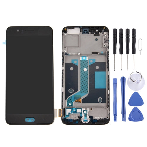 For OnePlus 5 Digitizer Full Assembly with Frame OEM LCD Screen, For OnePlus 5 For OnePlus 5 Black