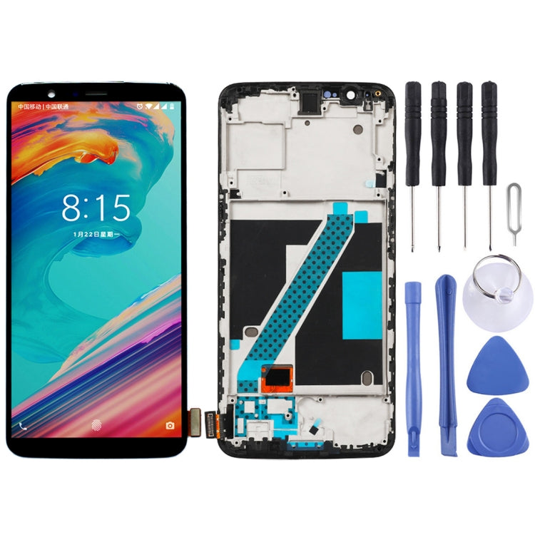 For Oneplus 5T A5010 Digitizer Full Assembly with Frame OEM LCD Screen, For Oneplus 5T