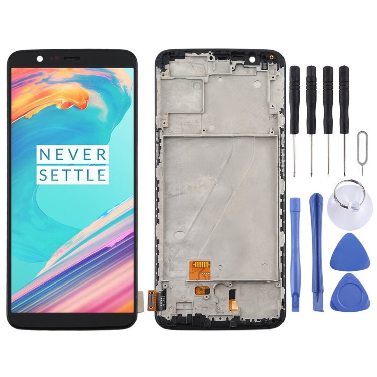 For OnePlus 5T A5010 TFT Material LCD Screen and Digitizer Full Assembly with Frame, For OnePlus 5T For OnePlus 5T