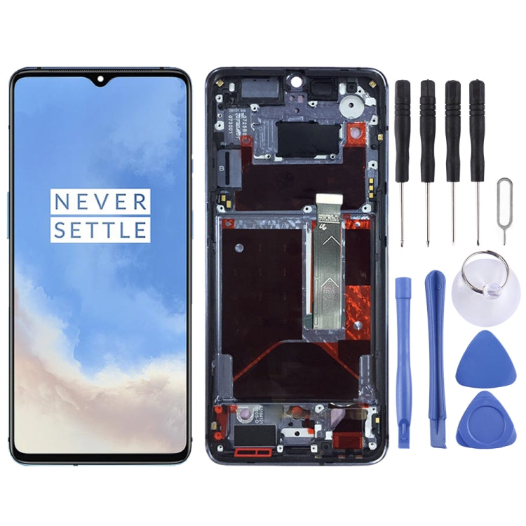 For OnePlus 7T HD1901 HD1903 HD1900 HD1905 Digitizer Full Assembly with Frame OEM LCD Screen, For OnePlus 7T(AMOLED) For OnePlus 7T(AMOLED)